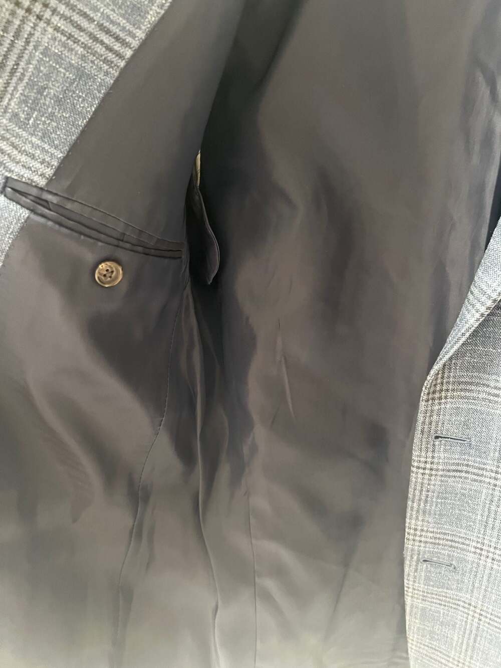 Ralph Lauren Wool Silk Linen Plaid Sport Coat Blazer, 38R - Picture 7 of 13